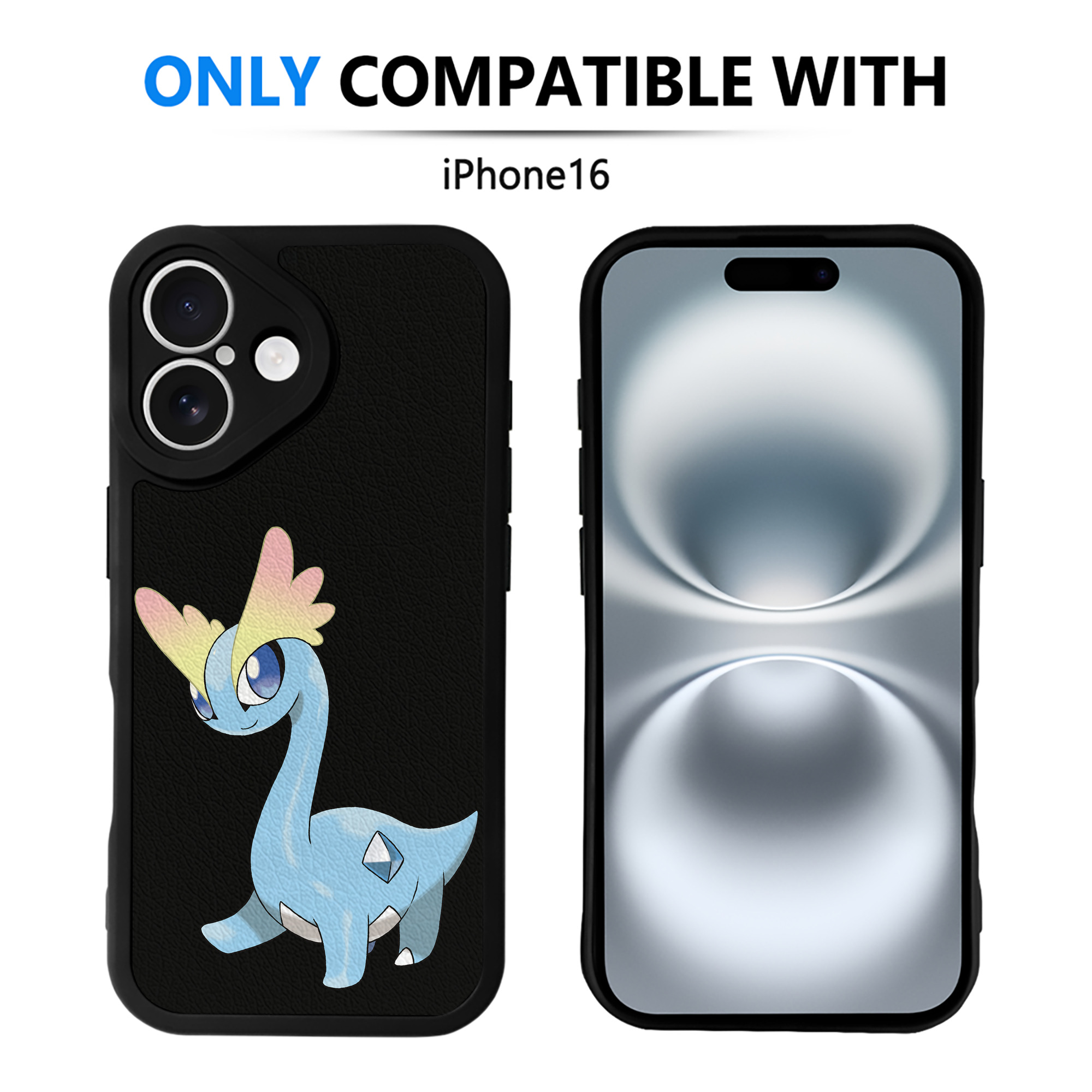 （画像用） ポケットモンスター Pokémon 【iPhone 16シリーズ対応】シリコンスマホケース（レザー調） 材質：シリコン